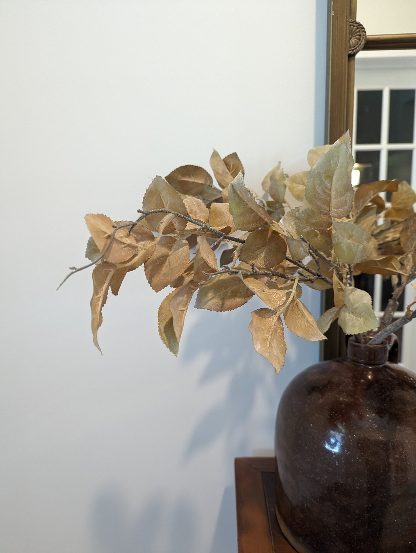 Artificial Dried Fall Leaf Branch - 24 inches (Set of 3)