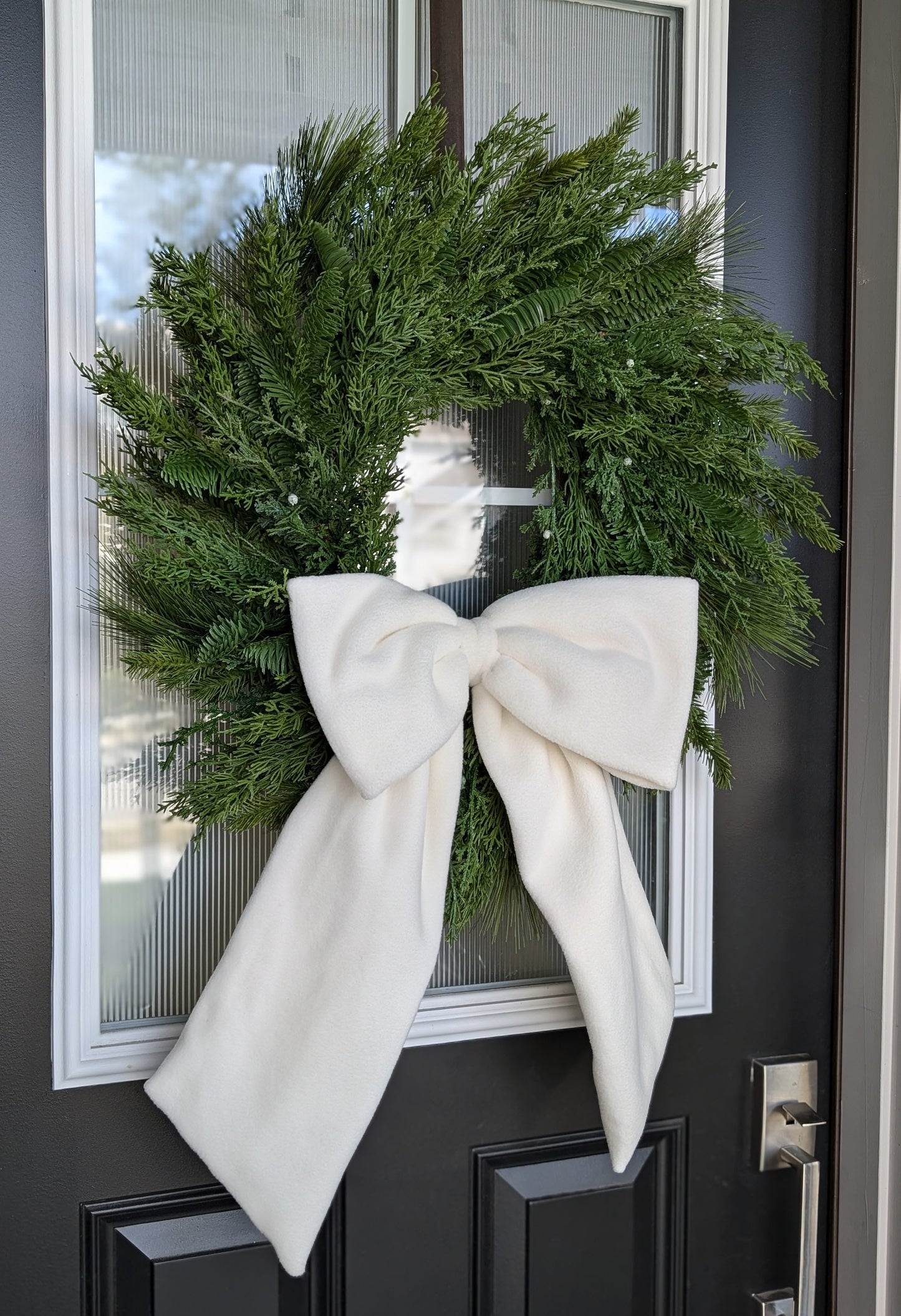 Artificial Mixed Evergreen Wreath - 24 inches