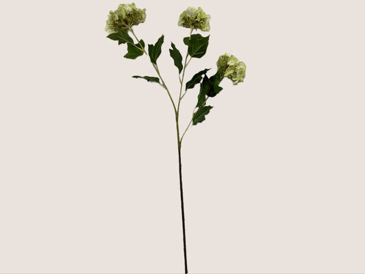 Real Touch Limelight Snowball Hydrangea Flowers - 27" (Set of 3)
