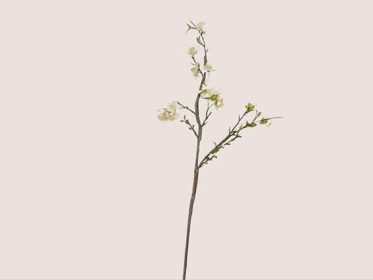 Artificial Budding Cherry Blossom Branch in Cream (Set of 3)
