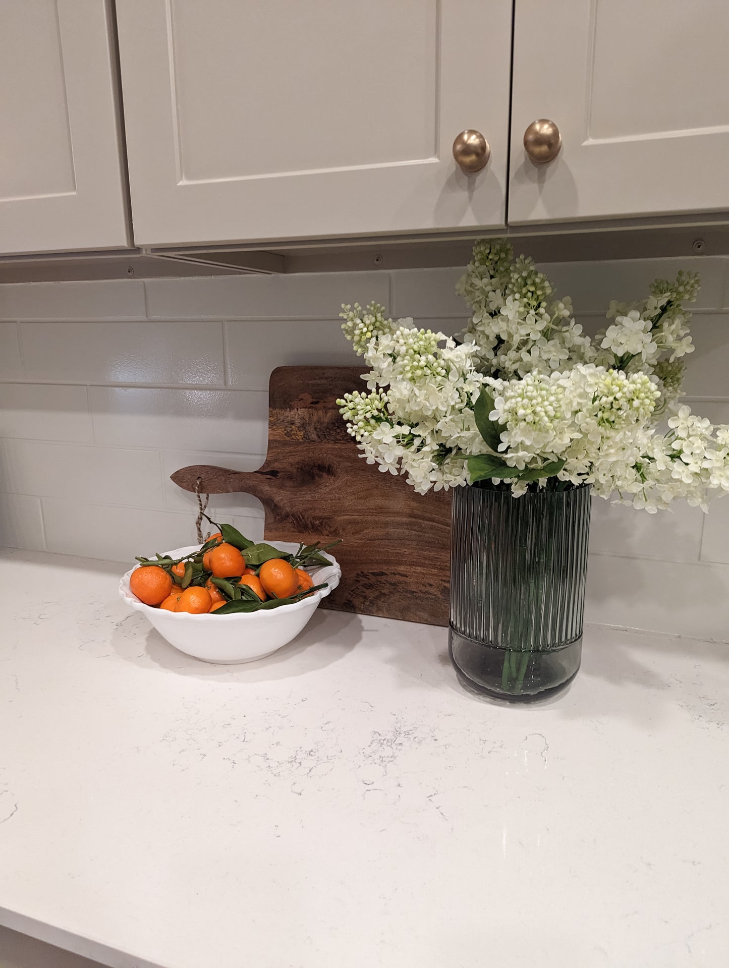 Artificial Lilac Flower in White - 24" (Single or Set of 5)