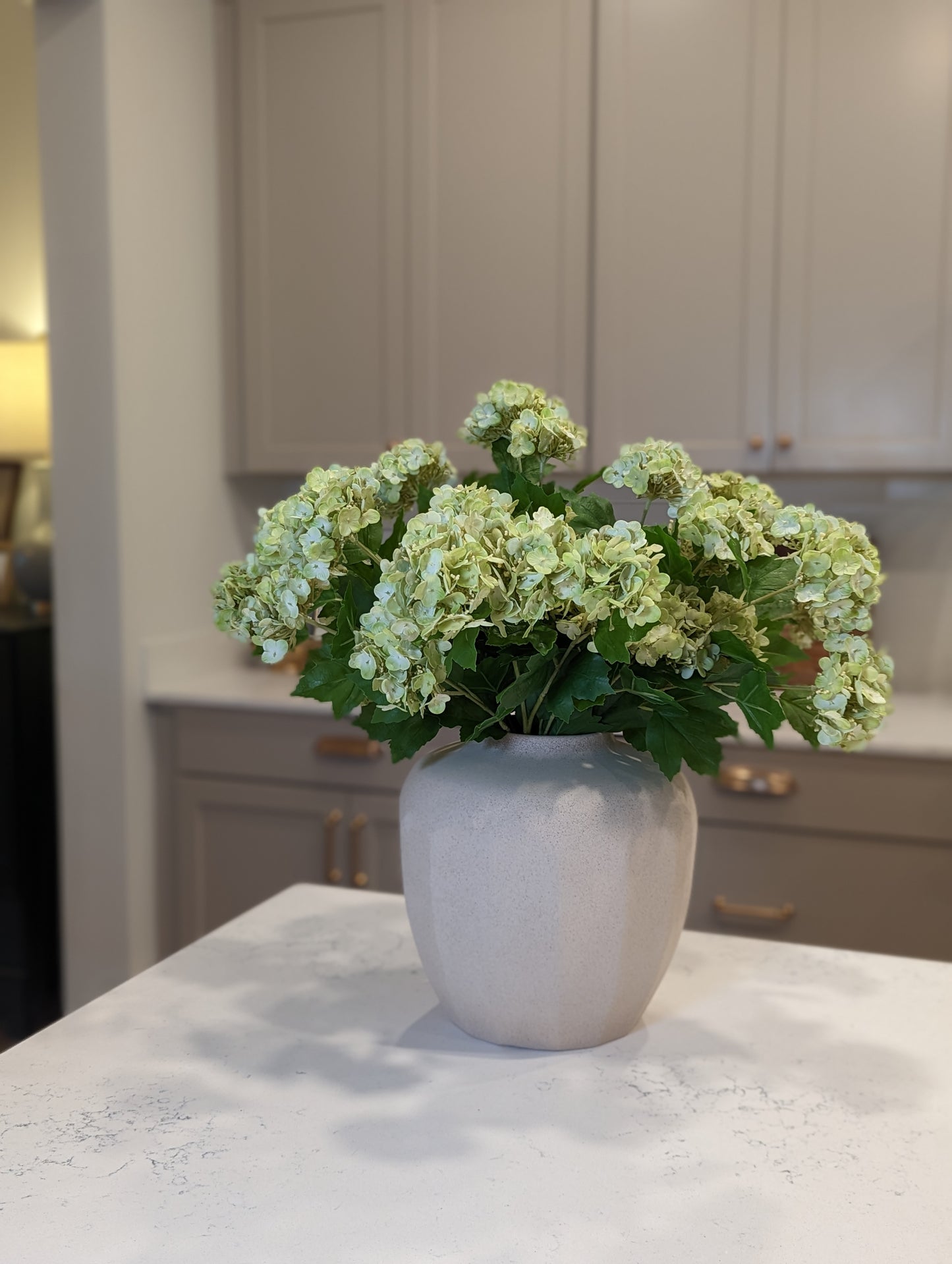 Real Touch Limelight Snowball Hydrangea Flowers - 27" (Set of 3)