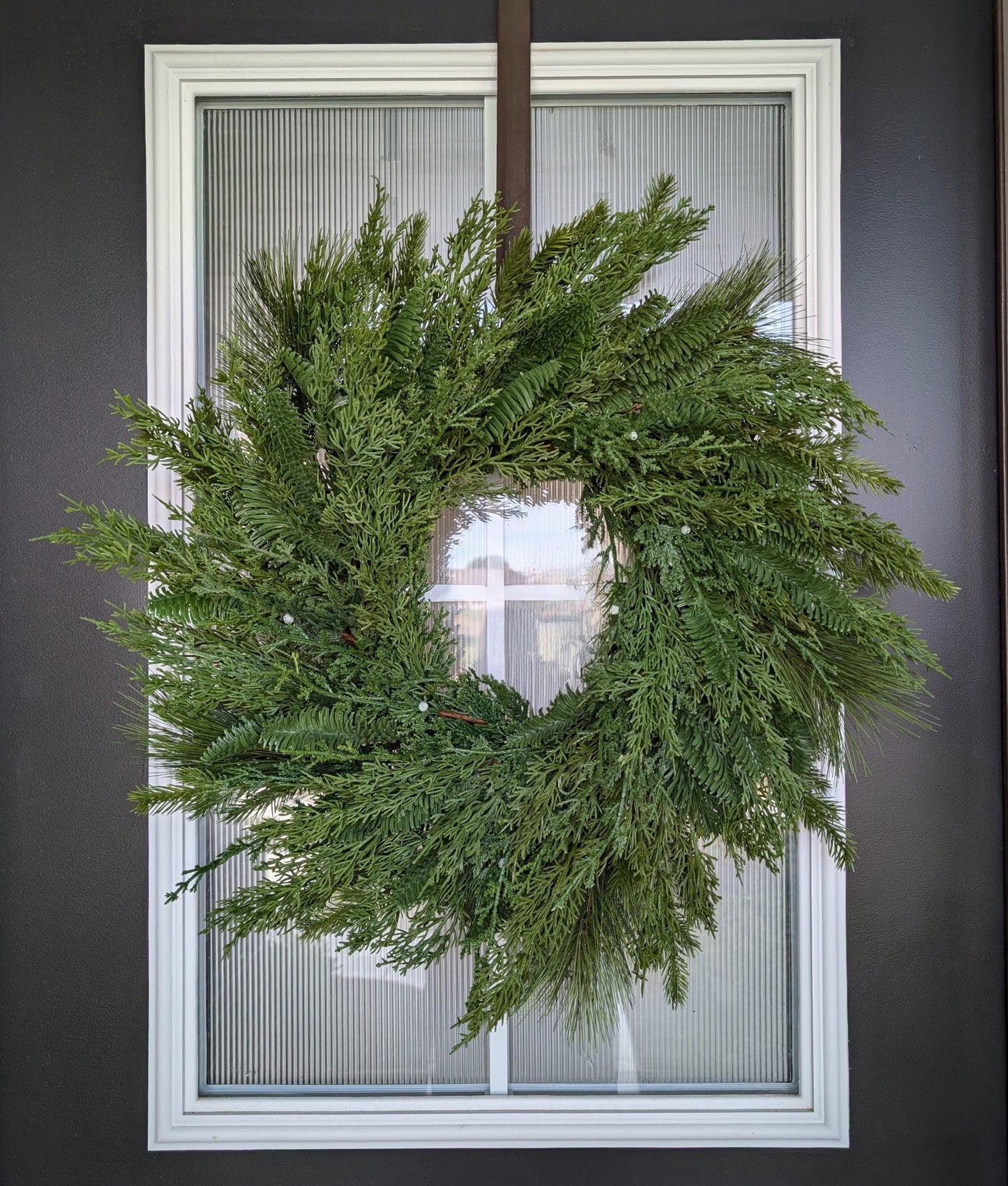 Artificial Mixed Evergreen Wreath - 24 inches