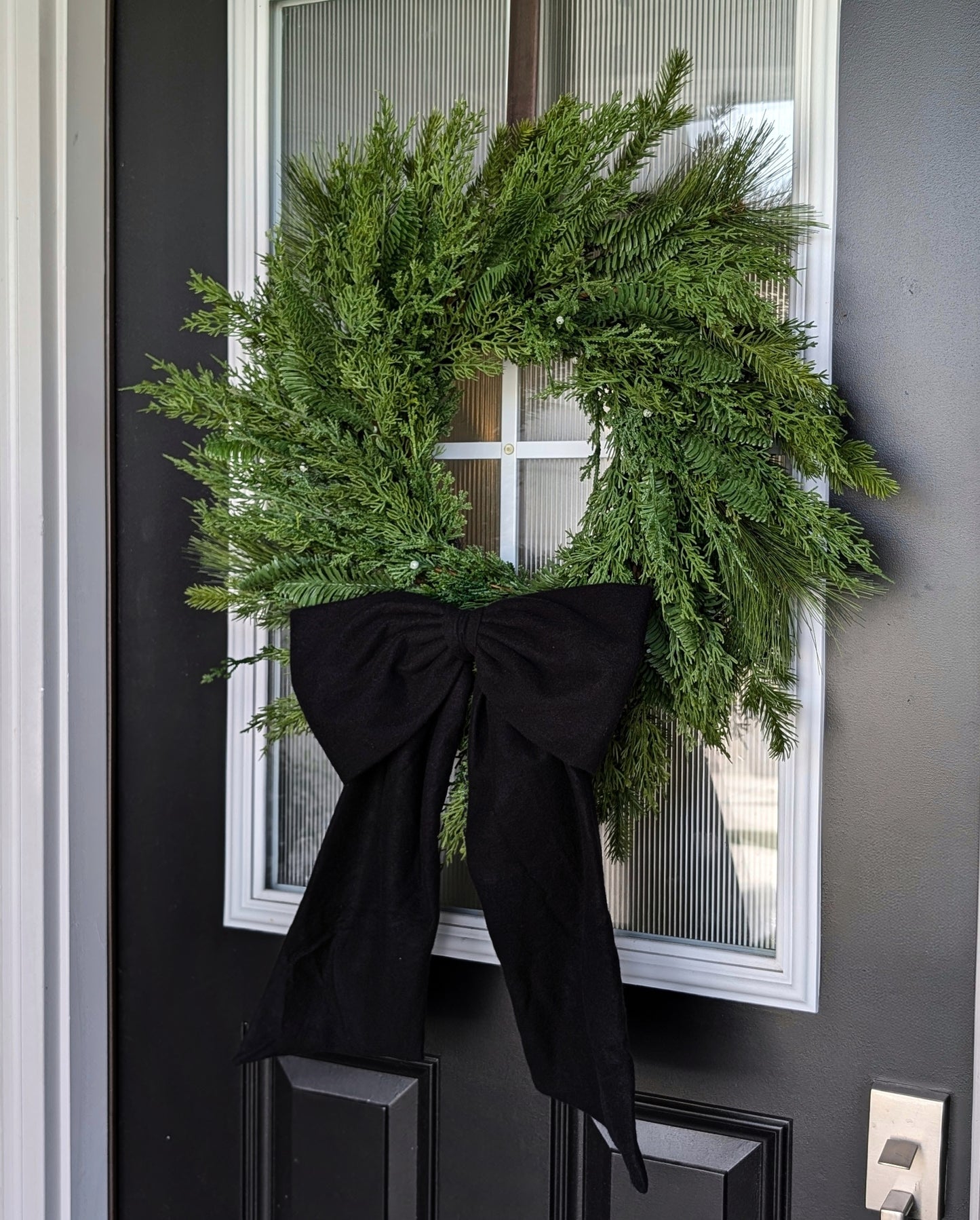 Artificial Mixed Evergreen Wreath - 24 inches