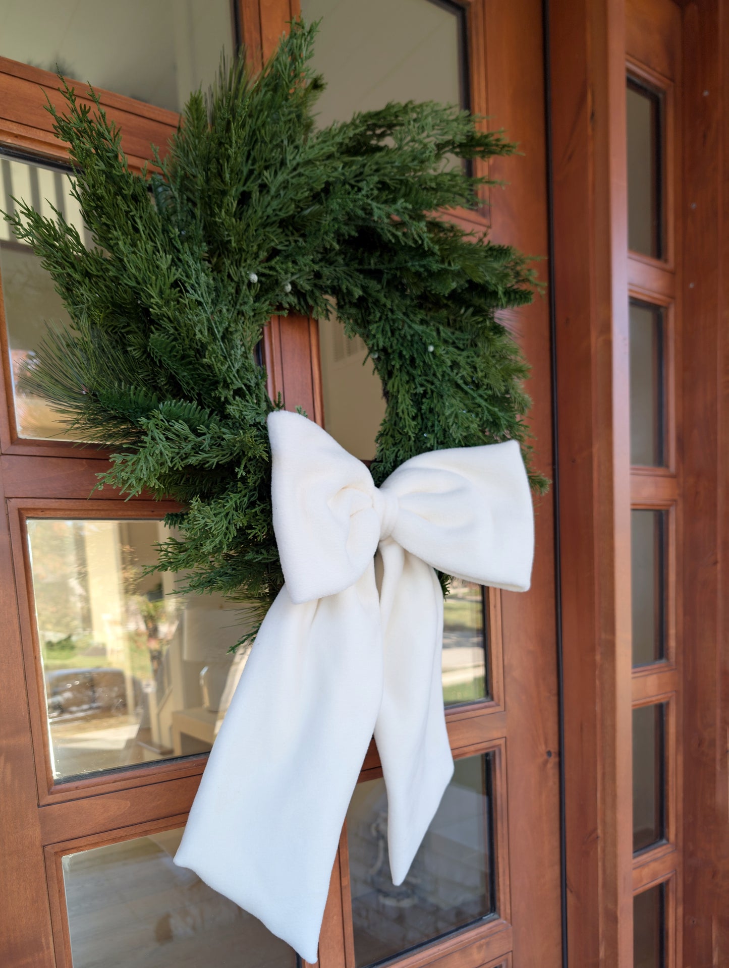 Artificial Mixed Evergreen Wreath - 24 inches