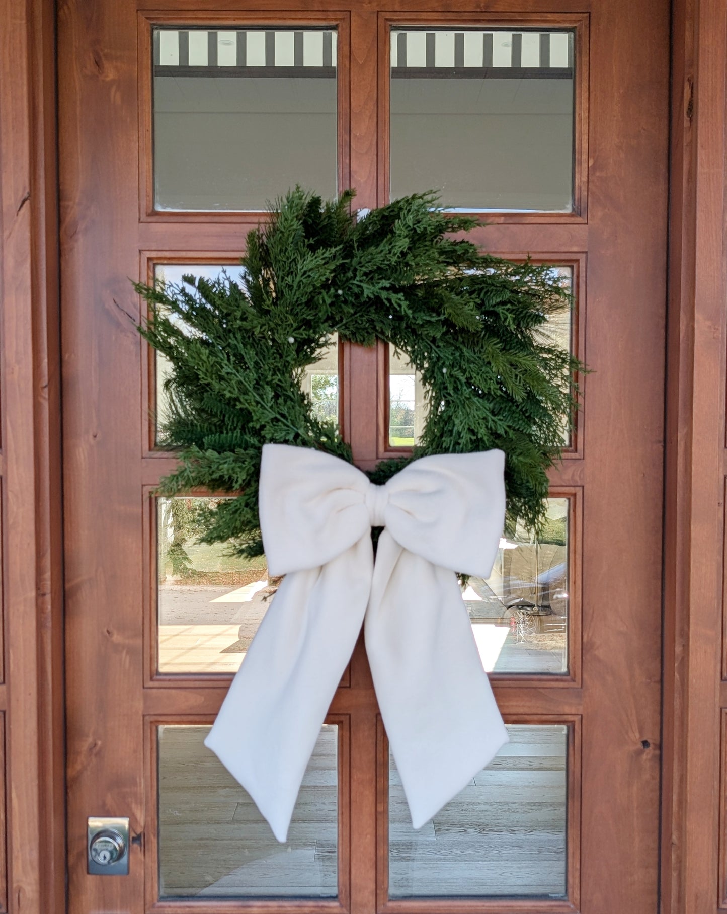 Artificial Mixed Evergreen Wreath - 24 inches