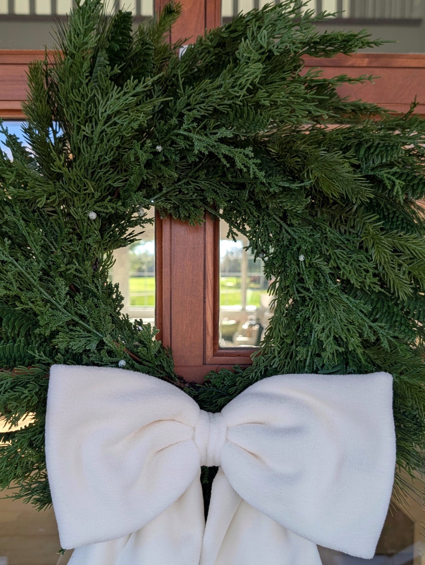 Artificial Mixed Evergreen Wreath - 24 inches