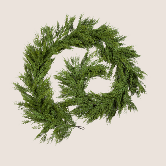 Artificial Real Touch Faux Cedar Garland - 78 or 108 inches